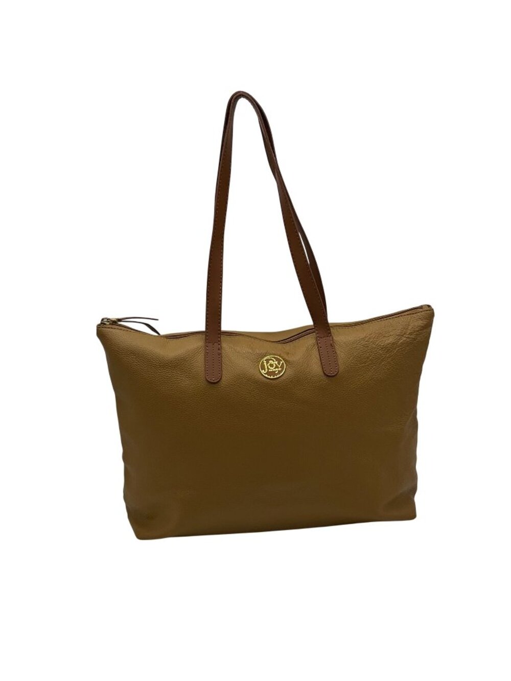 Joy Susan Brown Pebbled Faux Leather Tote